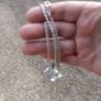 Stunning Large Cubic Zirconia Love Heart on Heavy Sterling Silver Chain Image 6