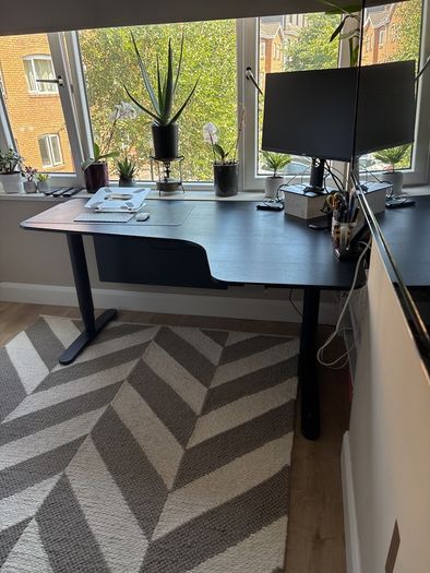 Large IKEA electric sit-stand corner desk