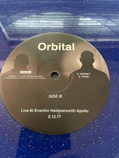 Orbital - Live At Eventim Hammersmith Apollo 2.12.17 - 3 x 12" Glitter Vinyl Panel Fold Out Sleeve - 2018 Live Here Now