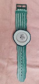 Vintage 1991 Pop Swatch Alfred Hofkunst Design Clock Cucumber