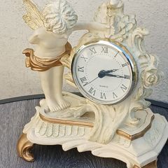 Beautil Vintage Ceramic Angel Clock