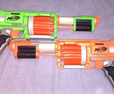 2x NERF Fury Fire Dart Tag Guns