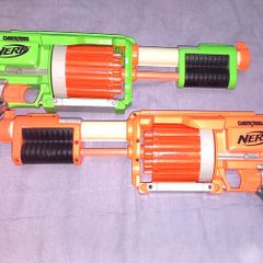 2x NERF Fury Fire Dart Tag Guns