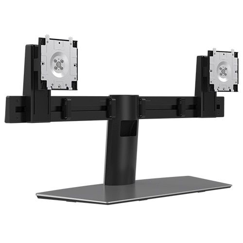 Ex Demo Dell MDS19 Dual Monitor Stand - Up to 27-inch Screen - Aluminum, Black