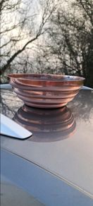 old copper  plant  pot
