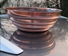 old copper  plant  pot