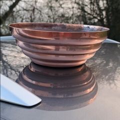 old copper  plant  pot