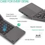 Foldable Bluetooth Keyboard, Pocket Size Portable Mini BT Wireless Keyboard with Touchpad for Android, Windows, PC, Tablet, with Rechargeable Li-ion Battery Image 3
