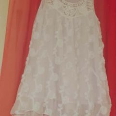 Velon white embroidered chiffon tunic size UK10 EU38 Postage included
