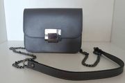 Leather Grey Crossbody Bag
