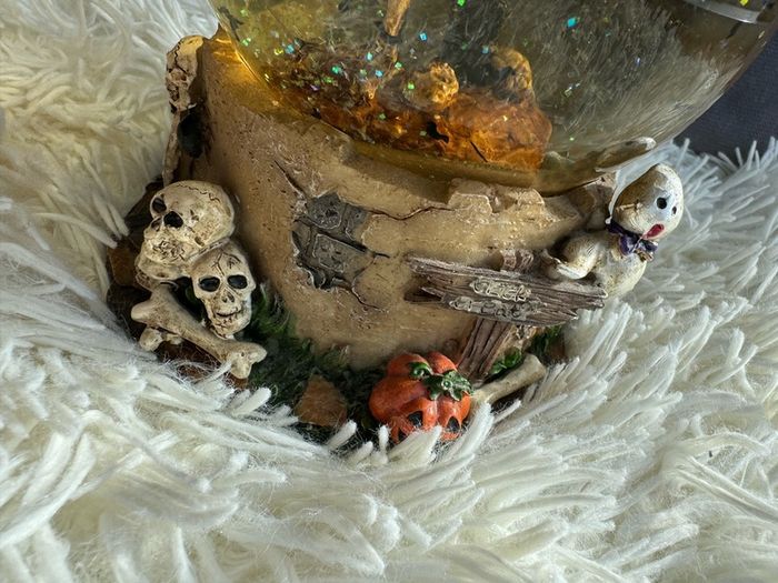 Halloween themed snow globe