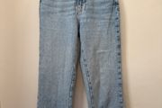 ZARA Cropped High Waist Jeans Blue Size 8!