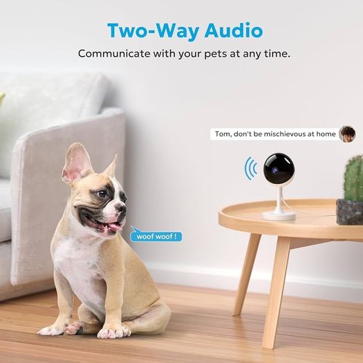 2K Indoor Camera,Owltron Home Security Camera for Baby & Elder, Pet Camera with Motion Detection, Night Vision, 2-Way Talk WiFi Camera, Baby Monitor Works with APP & Alexa- 2 Pack