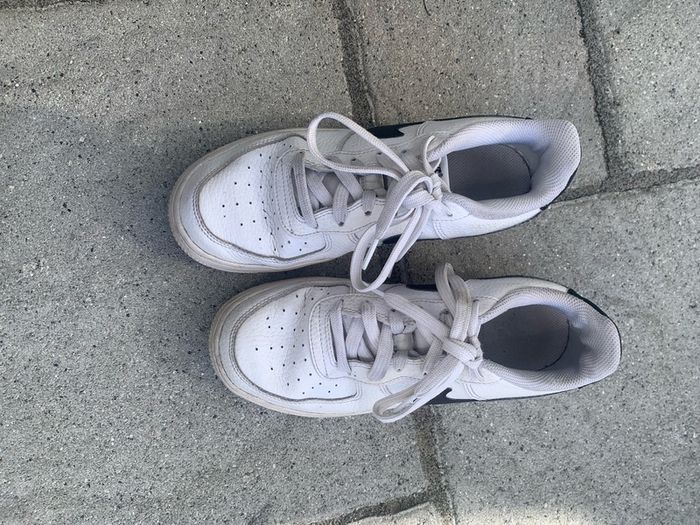 Nike white and black air forces