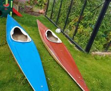 Pair of fibreglass kayaks
