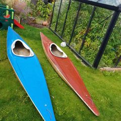 Pair of fibreglass kayaks