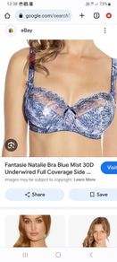 Fantasie Natalie - Underwired Side Support Bra 30F - Blue Mist - BNWT RRP 42