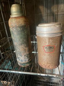 2 old military flasks