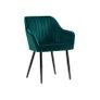 Set Of Two  Velvet Dining Chairs High Quality Image 2