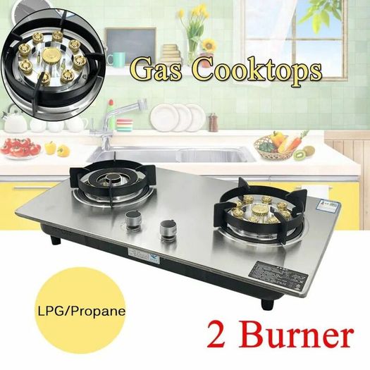 2 Burners Built-in Outdoor Camping Gas Stove Cooktop LPG Gas Stovetop AVAILABLE FOR COLLECTION