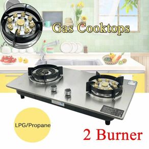 2 Burners Built-in Outdoor Camping Gas Stove Cooktop LPG Gas Stovetop AVAILABLE FOR COLLECTION