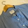 Men shirt Urban Outfitters Shore Leave light blue mandarin collar collarless shirt L Image 3