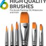Acrylic Paint Set for Kids, Artists and Adults - 12 Vibrant Colors, 6 Brushes and 3 Paint Canvases Image 5