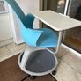 Swivel Node Laptop Office Student Chair With Desk Image 4