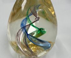 Reduced Fabulous vintage hand blown glass paperweight