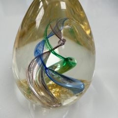 Reduced Fabulous vintage hand blown glass paperweight