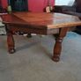 Solid oak tile top table coffee Image 5