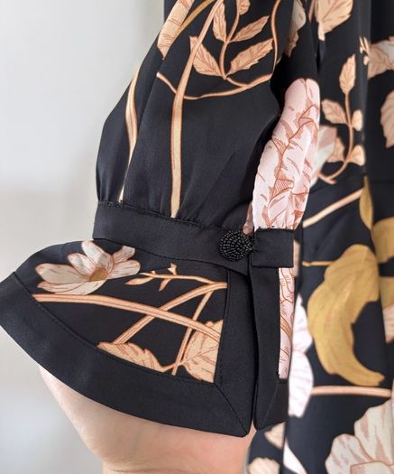ME+EM Romantic Rose Print Dress