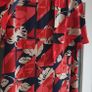 M&S red and navy shoulder overlap blouse Sz 16 Image 10