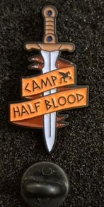 Camp half blood,  pin back badge.