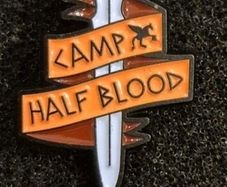 Camp half blood,  pin back badge.