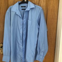 3 blue school shirts