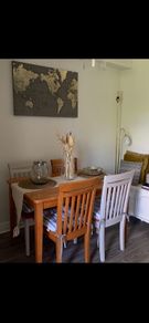Small rectangular dining table and chairs