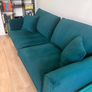 Ivy Dark Teal Velvet 3-Seater Sofa Image 3