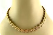 Mid century gold tone costume necklace