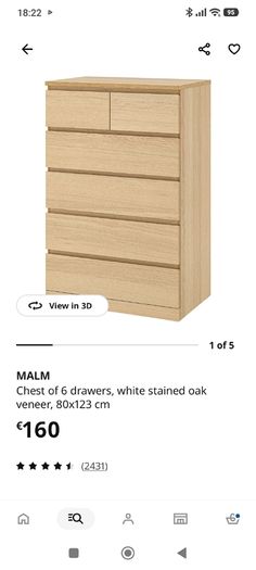 ikea malm chest of drawers