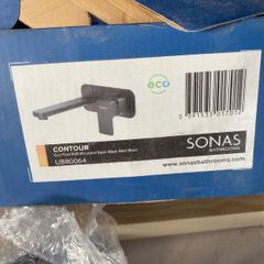 Wall mounted Matt black bathroom tap