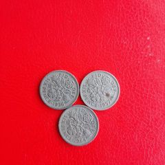 3 British Sixpence