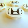 Honda White top black letter 68mm 69mm 70mm Alloy Wheel Center Caps cap Hub Cover Image 4