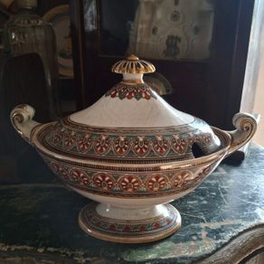 Rare 1860s Victorian Ironstone Sauce Tureen & Lid