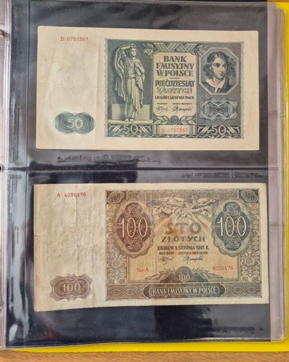 Old Polish banknotes from 1919 to 1994