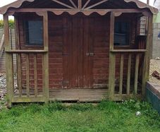 wooden shed