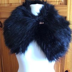 Ladies Ted Baker Black Faux Fur Shrug includes postage