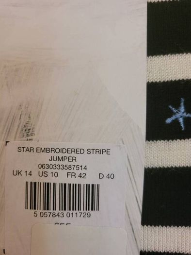 Warehouse New Striped Star Jumper