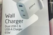 Dual USB-C &amp; USB-A Charger 65W Phone Charger