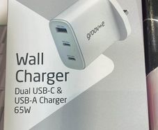 Dual USB-C & USB-A Charger 65W Phone Charger